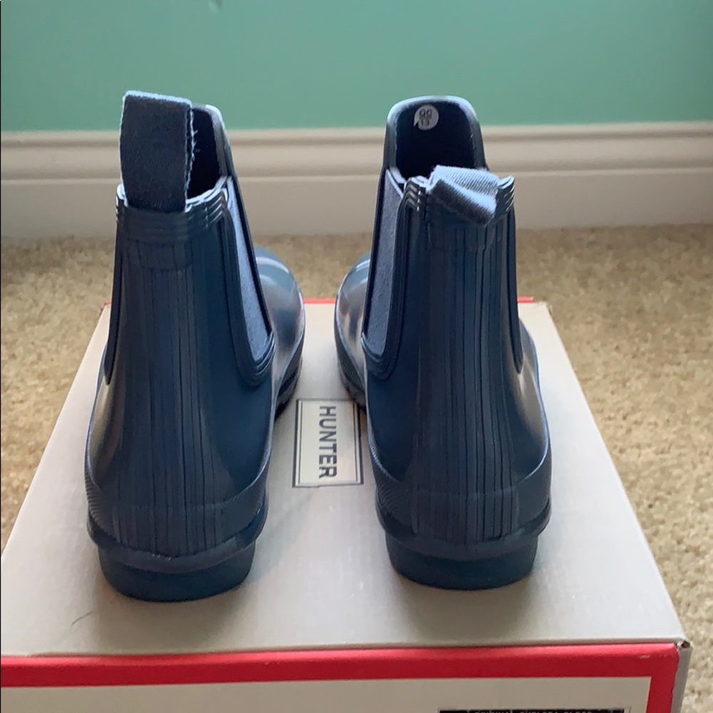 Hunter | Chelsea Ankle Rain Boots | Size 7 | Grey Blue - Picture 6 of 9